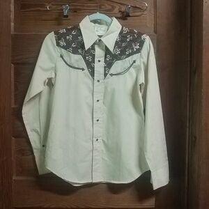 Vintage Westernwear California Long Sleeve Pearly Snap Button Shirt